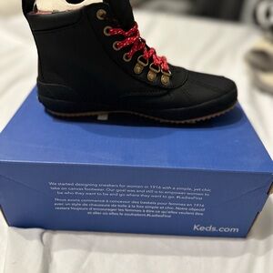 Keds Black Boots with Red Laces
